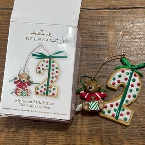 Hallmark Keepsake "My Second‎ Christmas" Child's Age Collection ornament